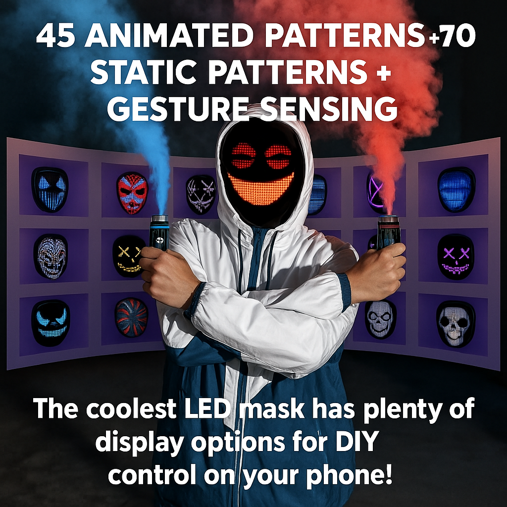 Led Halloween Mask with Bluetooth App Control
