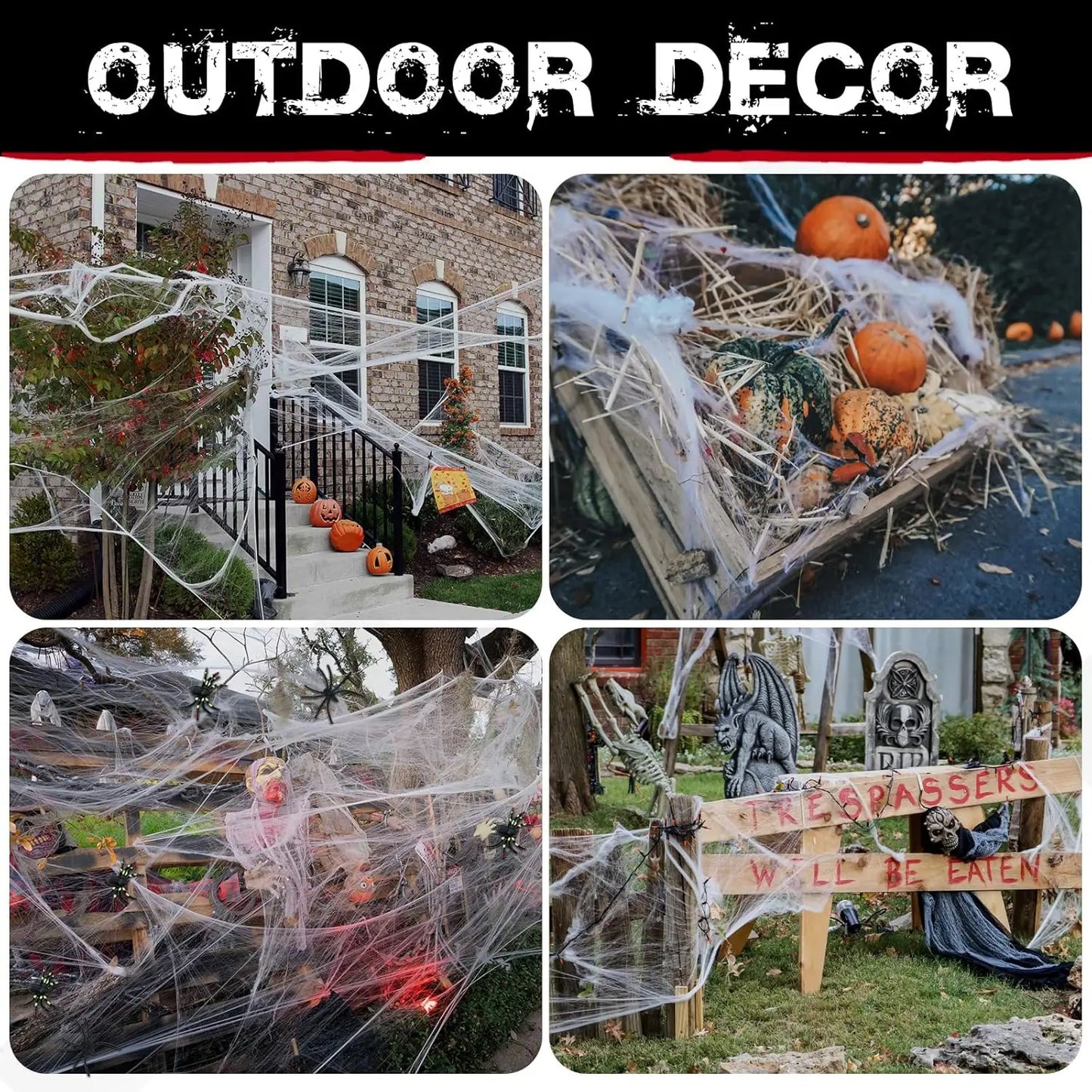 200 sqft Spider Webs Halloween Decorations