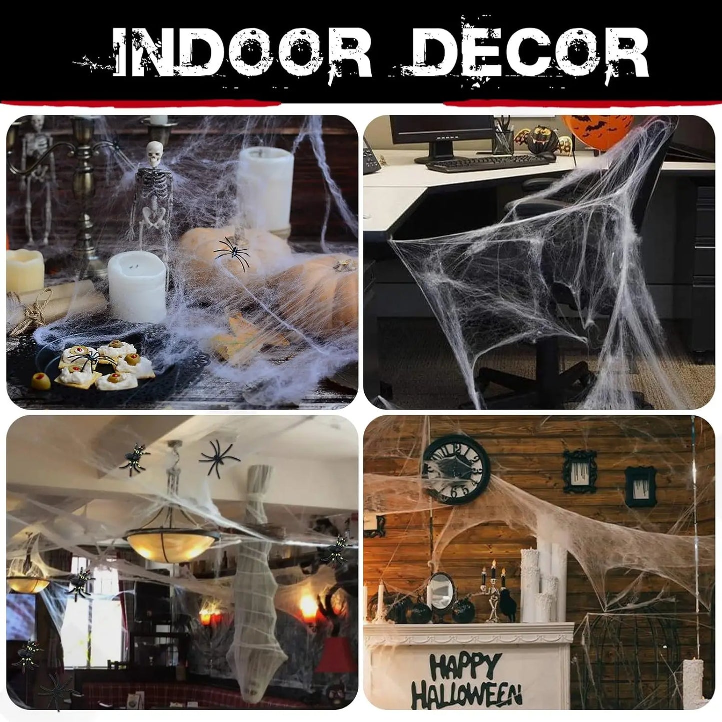 200 sqft Spider Webs Halloween Decorations