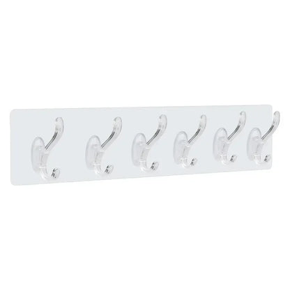 Transparent Six-Row Seamless Crystal Hook