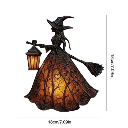 Witch Statue Table Lamp For Halloween Decor