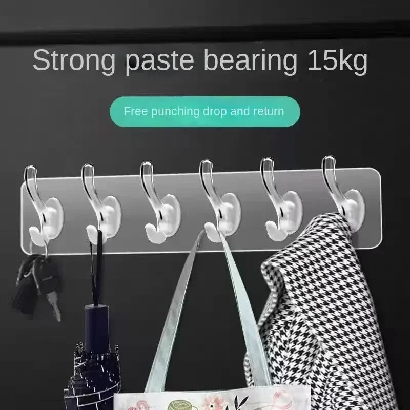 Transparent Six-Row Seamless Crystal Hook