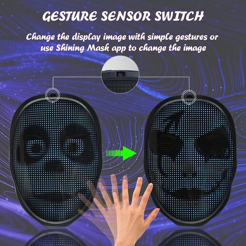 Led Halloween Mask with Bluetooth App Control