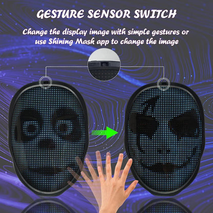 Led Halloween Mask with Bluetooth App Control