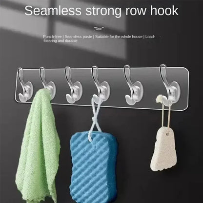 Transparent Six-Row Seamless Crystal Hook