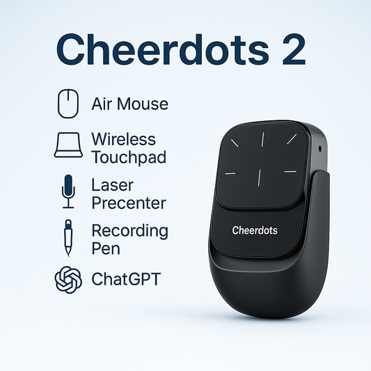 Cheerdots 2 Smart Air Mouse | Wireless, Touchpad, AI Voice Recorder